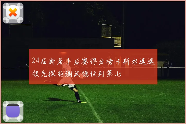 24届新秀季后赛得分榜卡斯尔遥遥领先探花谢泼德位列第七